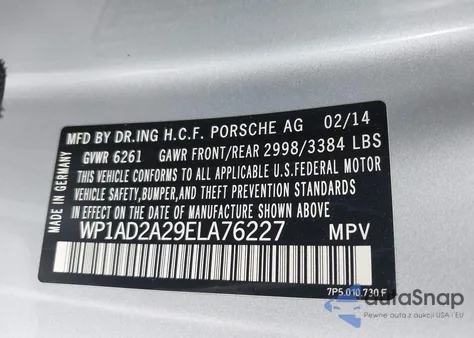 2014 Porsche Cayenne Gts из США, поврежденный, VIN WP1AD2A29ELA76227